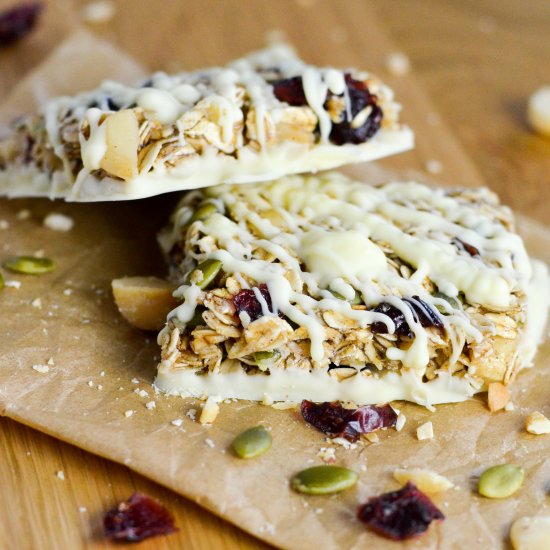 Loaded White Chocolate Granola Bars