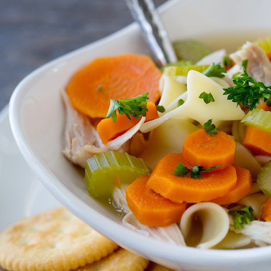 The Easiest Chicken Noodle Soup