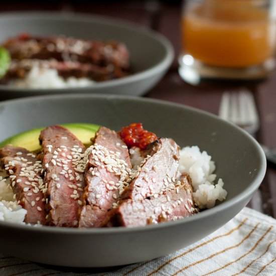 Grilled Bulgogi Flank Steak