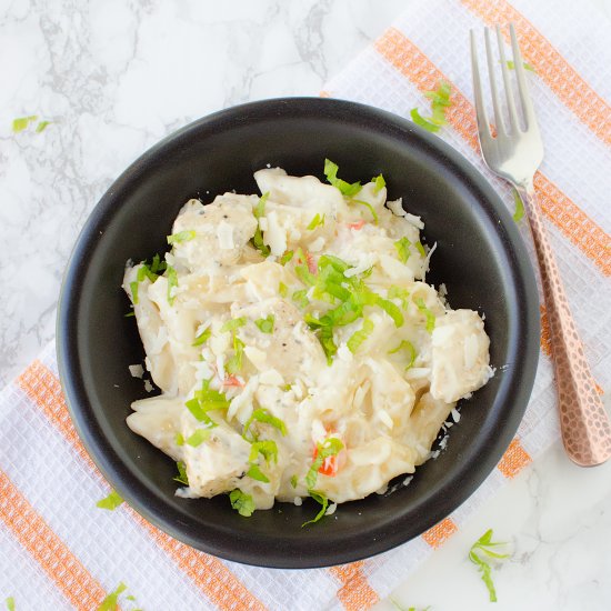 Lemon Slow Cooker Chicken Pasta