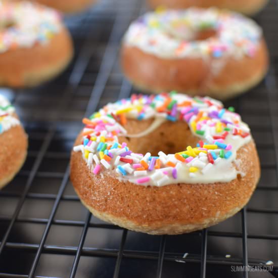 White Chocolate Glazed Doughnuts