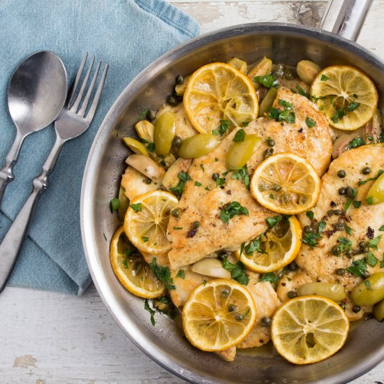 Roasted Lemon Chicken with Olives