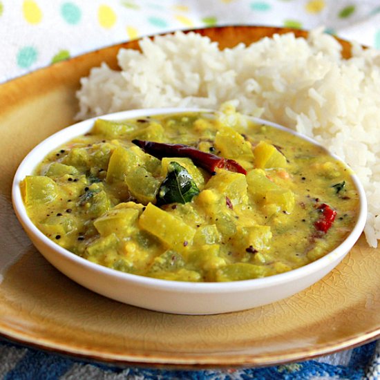 Snake Gourd Curry With Lentils