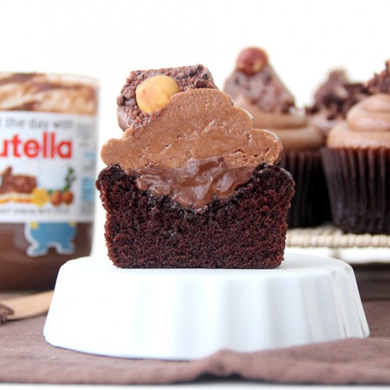 Chocolate Nutella Cupcakes