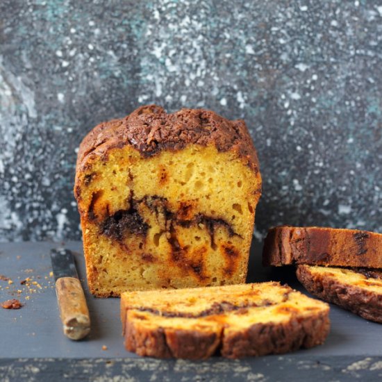 Nutella Swirled Pumpkin Bread