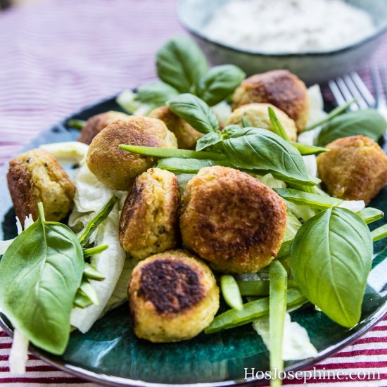 Vegan Tofu Meatballs with Basil