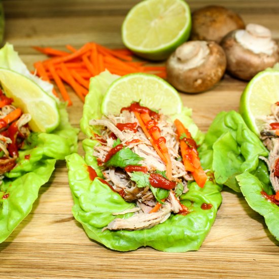 Slow Cooker Asian Pork Lettuce Wrap