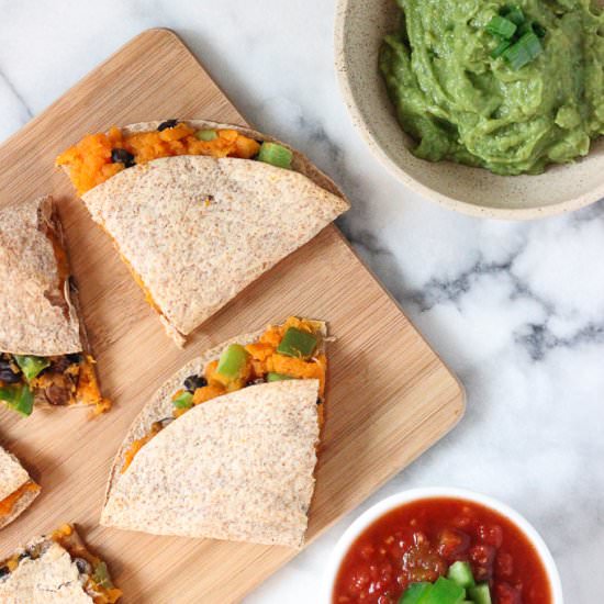 Baked Sweet Potato Quesadillas