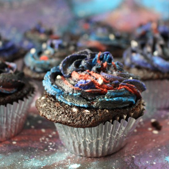 Galaxy Chocolate Cupcakes