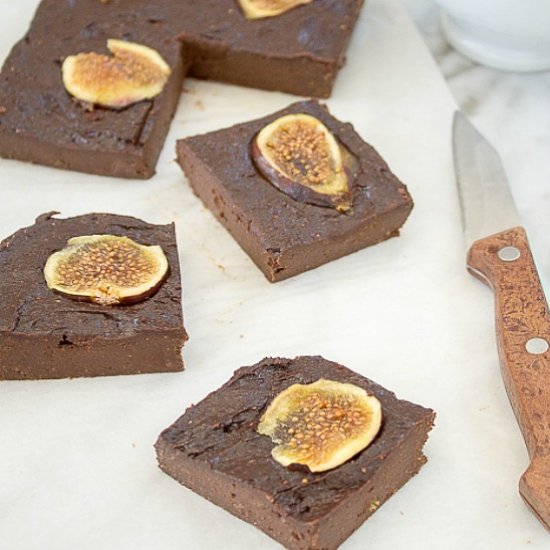 Sugar free Chocolate Fig brownies