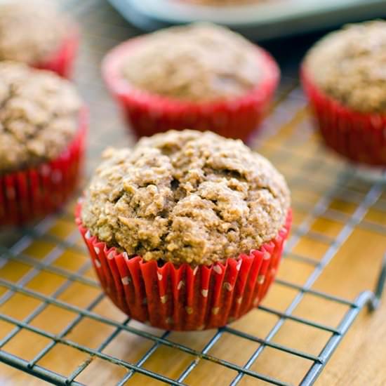 Whole wheat applesauce muffins