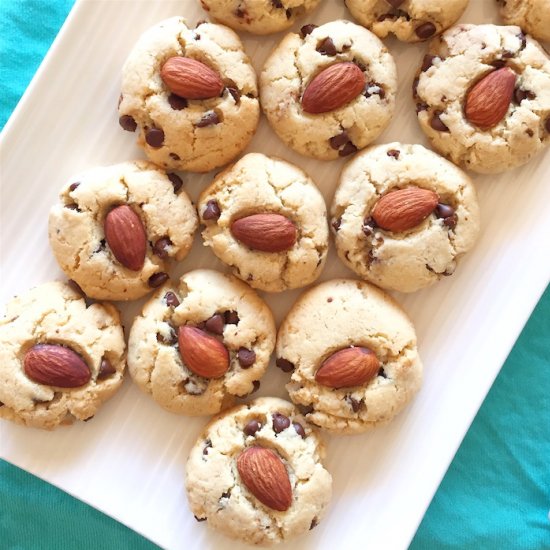 Almond Coconut Choc Chip Cookies