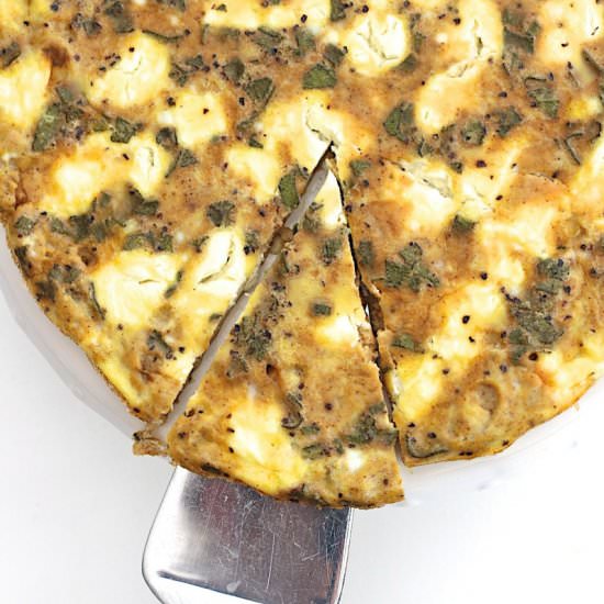 Pumpkin Goat Cheese Frittata