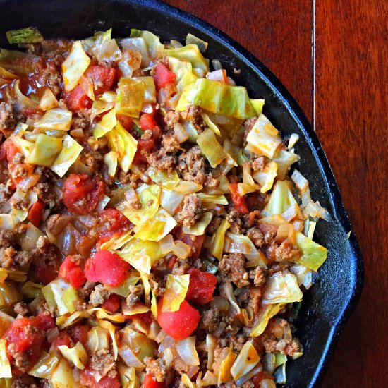 Skillet Unstuffed Cabbage Rolls