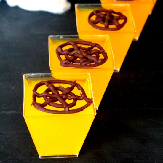 Chocolate spider web jellies