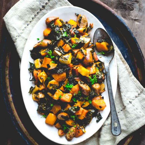 One Pan Squash and Apple Bake