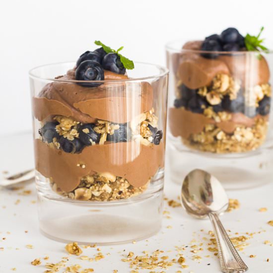 Chocolate Yoghurt Parfait w/ Fruits