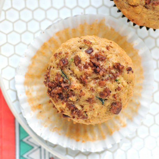 Apple Zucchini Super Grain Muffins