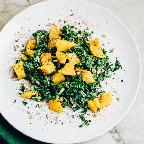 Lemony Carnival Squash & Kale