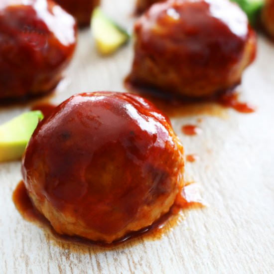 BAKED AVOCADO CHICKEN MEATBALLS