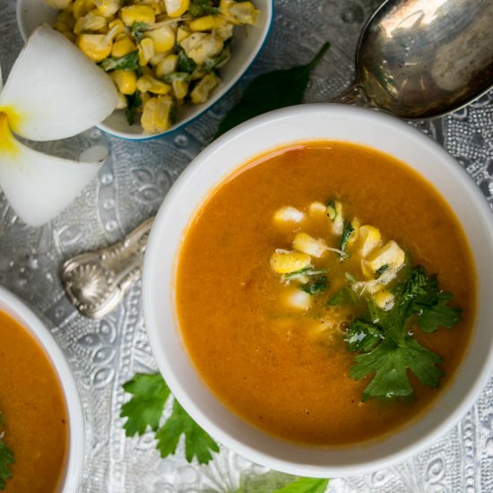 Roasted Tomatoes and Coconut Soup