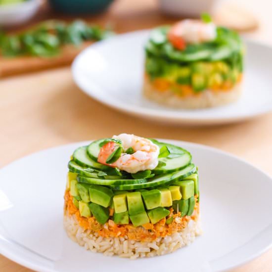 Coconut Red Curry Salmon Towers