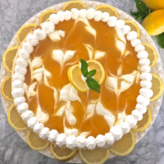 Luscious Lemon Swirl Cheesecake