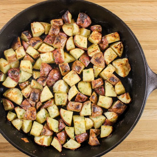 Cast Iron Skillet Ranch Potatoes