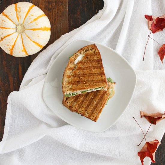 Pear, Goat Cheese, & Chicken Panini