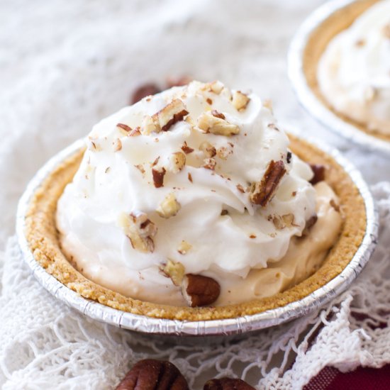 Lighter Pumpkin Pecan Cream Pie