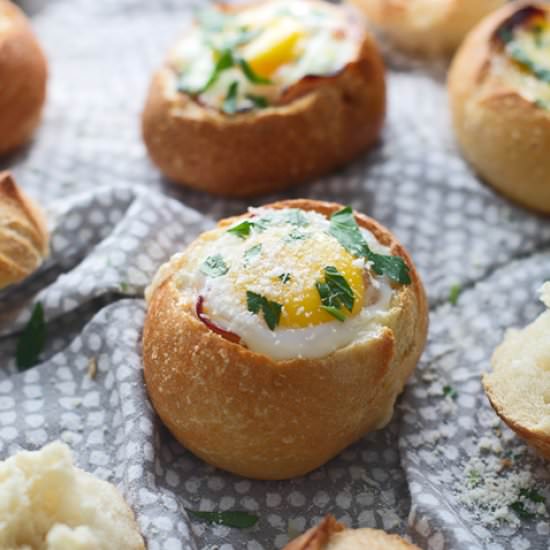 Baked Croque Madame Rolls