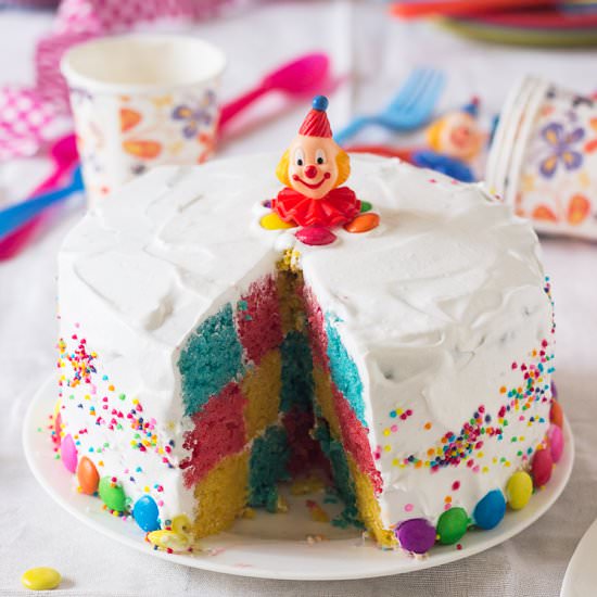 Rainbow Checkerboard Cake