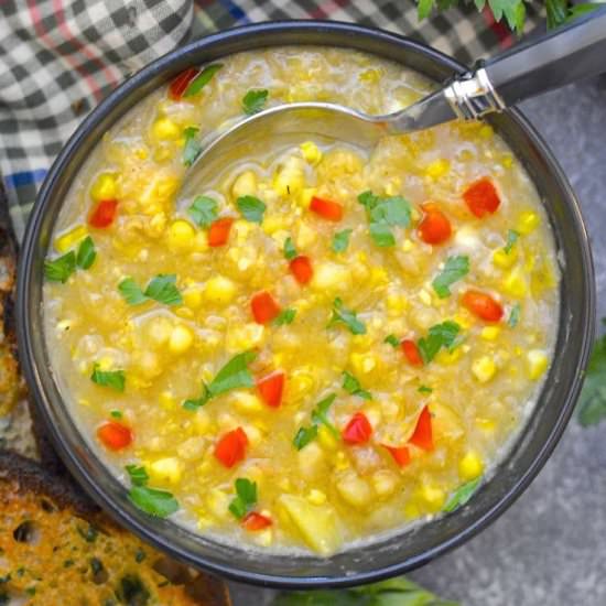 Creamy Vegan Corn Chowder