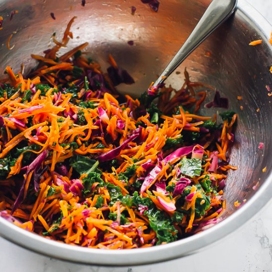 Best Healthy Kale Cabbage Slaw