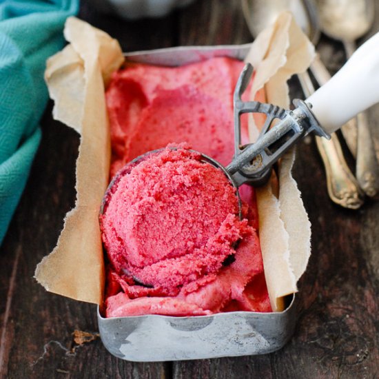 Plum Rosemary-Gin Sorbet