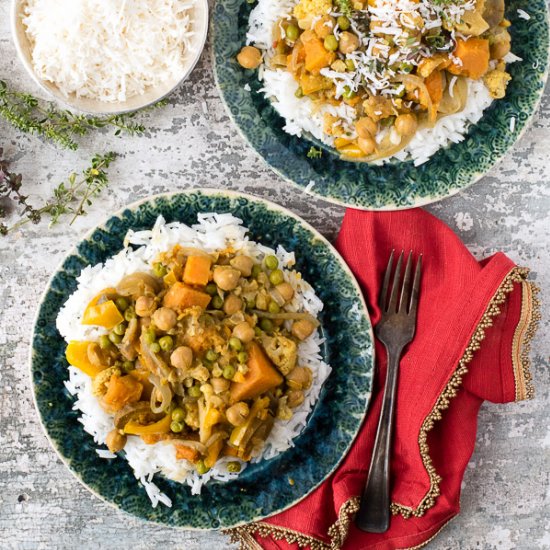 Slow Cooker Madras Vegetable Curry