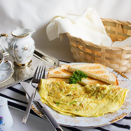 Potato Green Onion Omelet