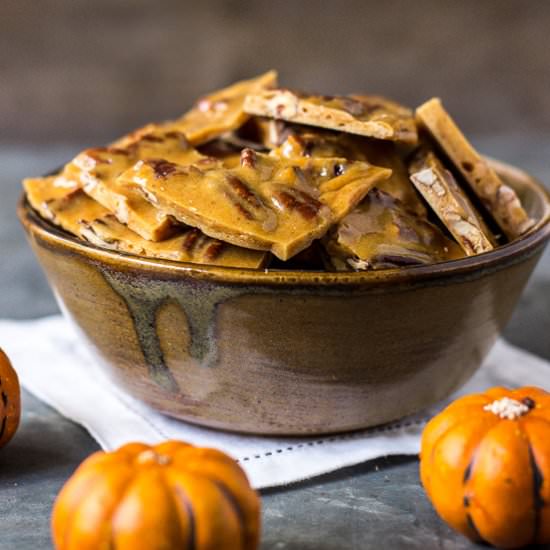 Pumpkin Spice Pecan Brittle