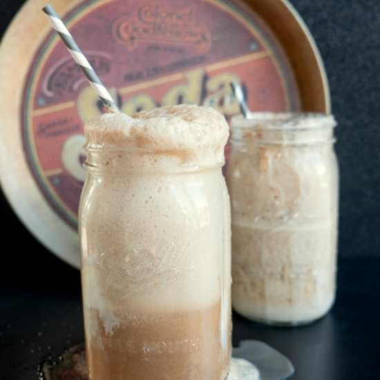 Sarsaparilla Floats with Bourbon