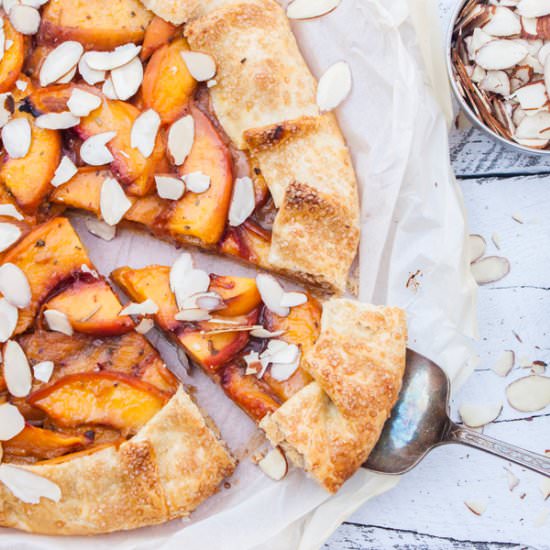 Peach and Basil Galette