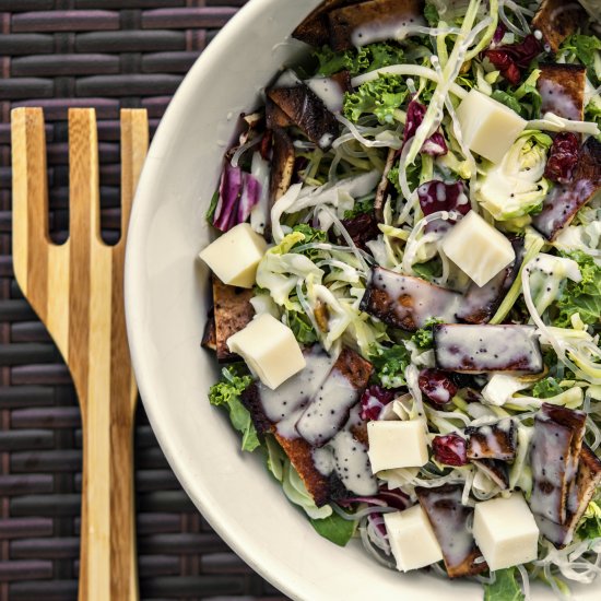 Kale and Kelp Salad with Tofu Bacon