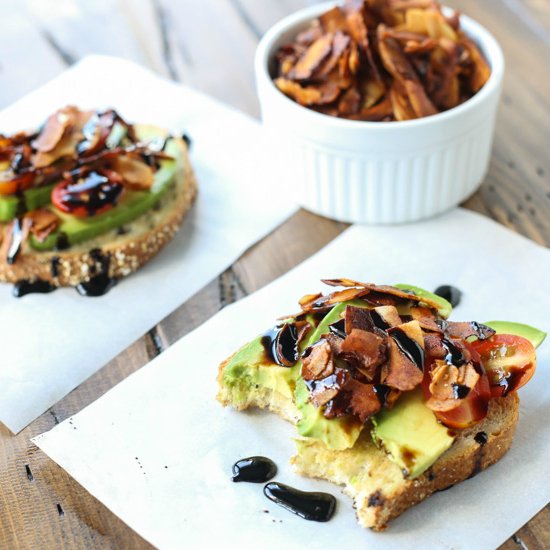 Avocado Toast with Coconut Bacon