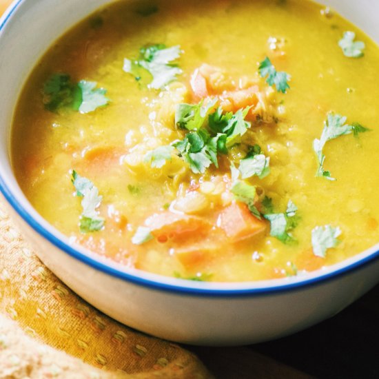 Spiced Red Lentil & Carrot Soup