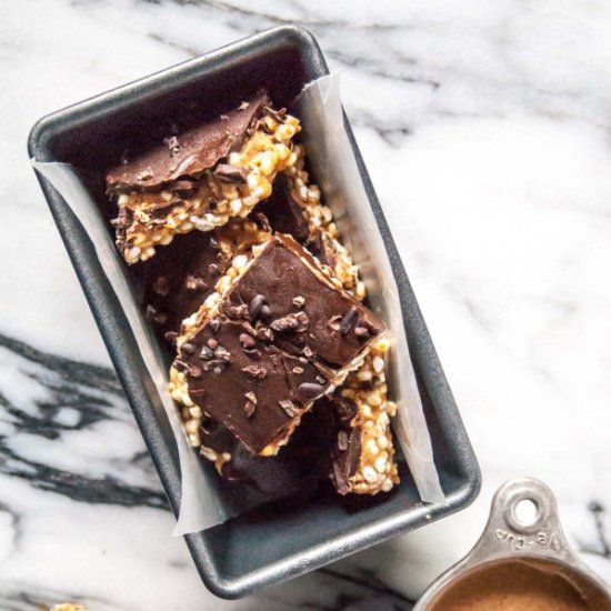 Peanut Butter Puffed Millet Bars