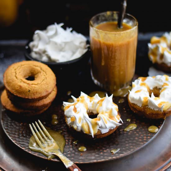 Meringue Frosted Butterbeer Donuts