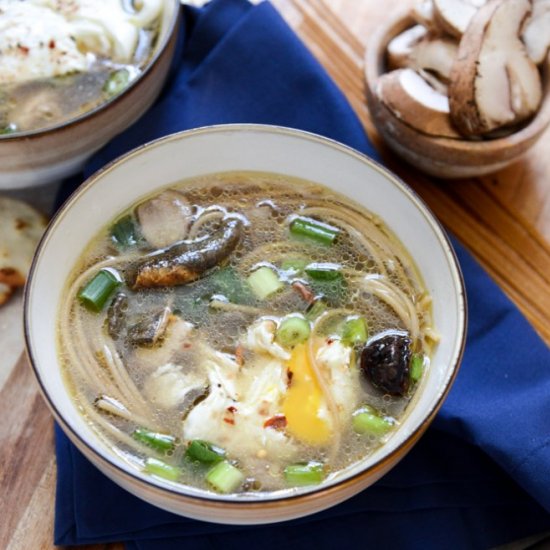 Mushroom + Chicken Noodle Soup