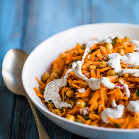 Carrot, Chickpeas and Sumac Yoghurt