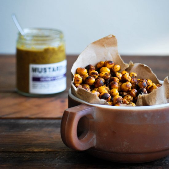 Honey Curry Mustard Chickpeas