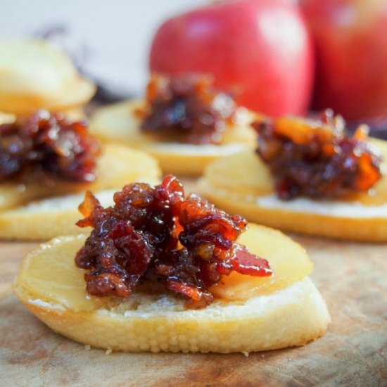 Apple & Bacon Jam Crostini