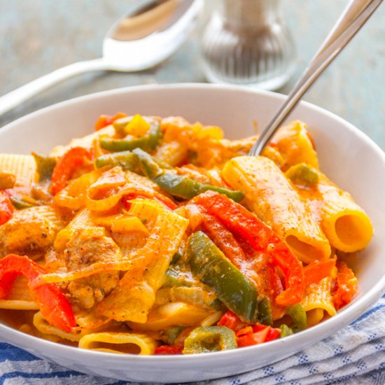 One Post Chicken Fajita Pasta